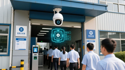 工廠人臉識別無感考勤系統解決方案